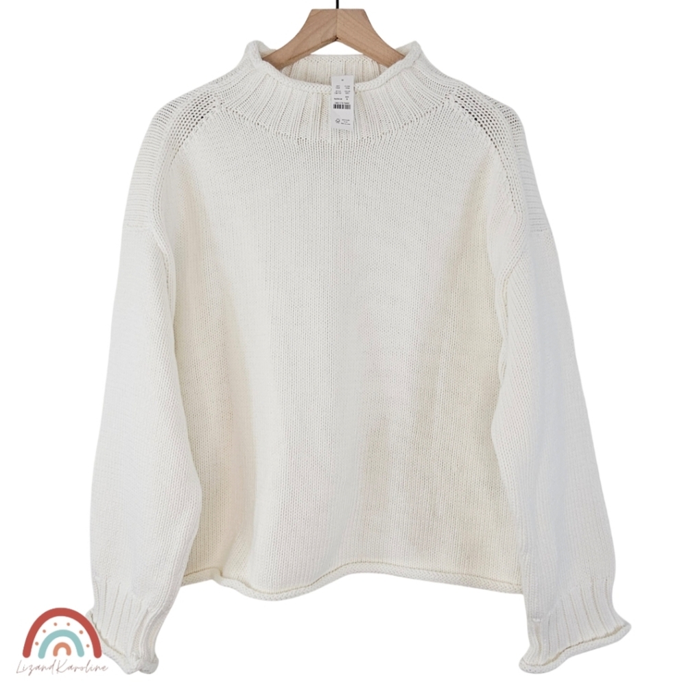 New! J. Crew 2025 Rollneck Sweater Ivory S - Picture 6 of 15